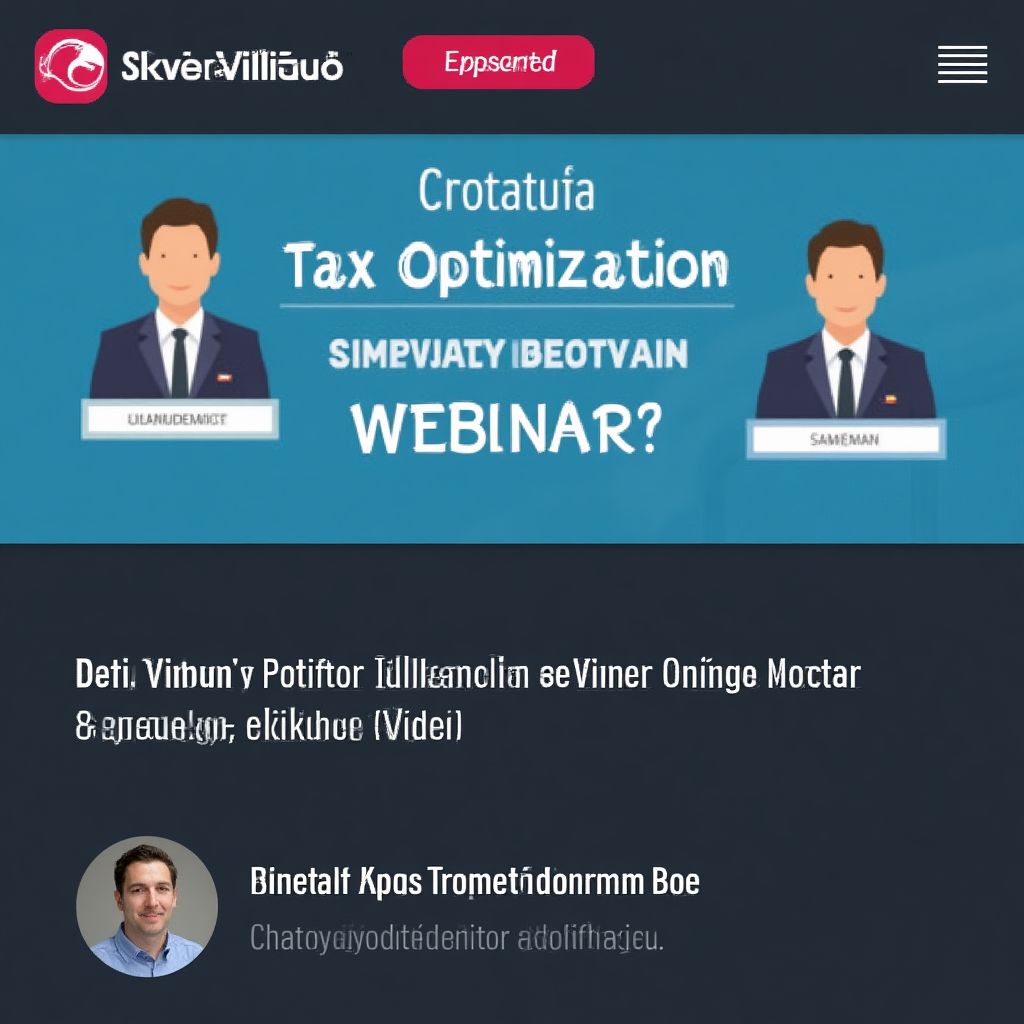 Webinar o poreznoj optimizaciji